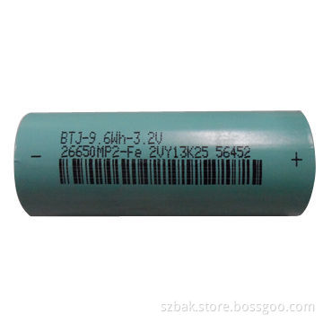 LiFePO4 battery, BAK 26650MP2-FE 3.2V, 3000mAh, for power use, 2000 times cycle life for EV use